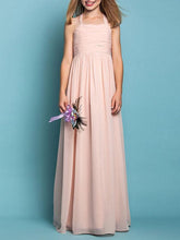 A Line Strapless Sleeveless Pleated Kids Party Dresses Flower Girl Dresses